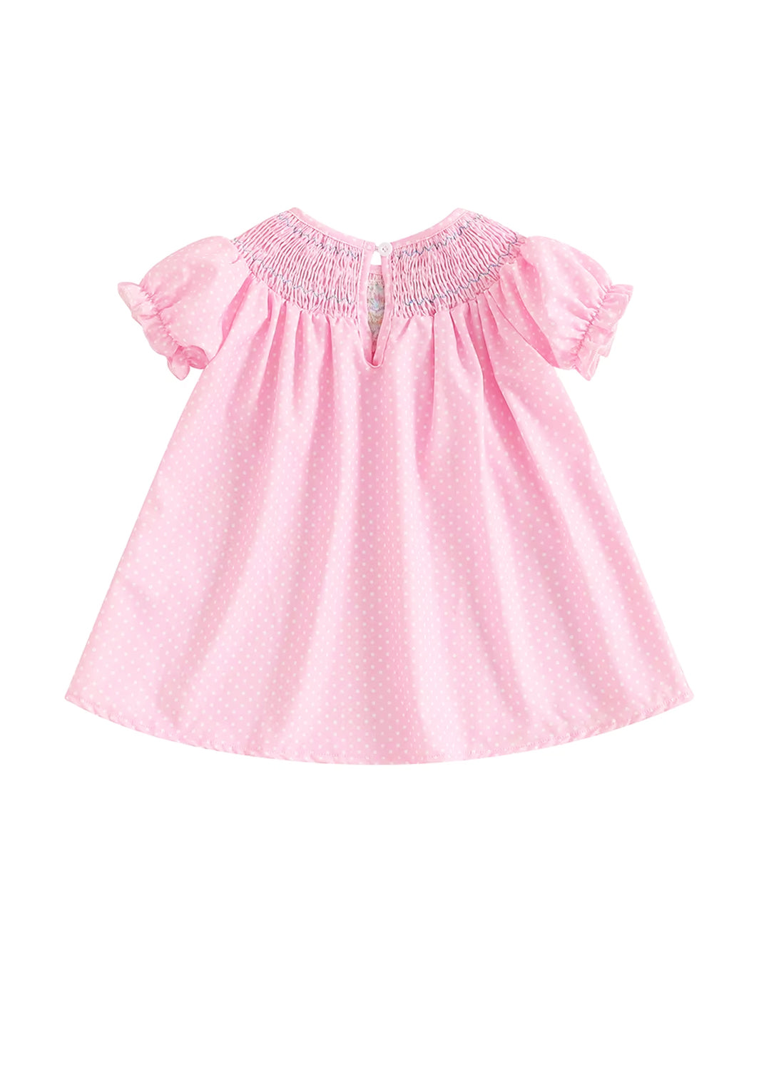 Pink Dots Cupcakes Smocked Baby Dress