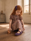 Cotton Smocked Girls Dress in Mixed Print | Toddler Smocked Dresses