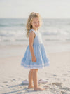 Blue Gingham Meadow Twirl Dress | Girls Boutique Dress