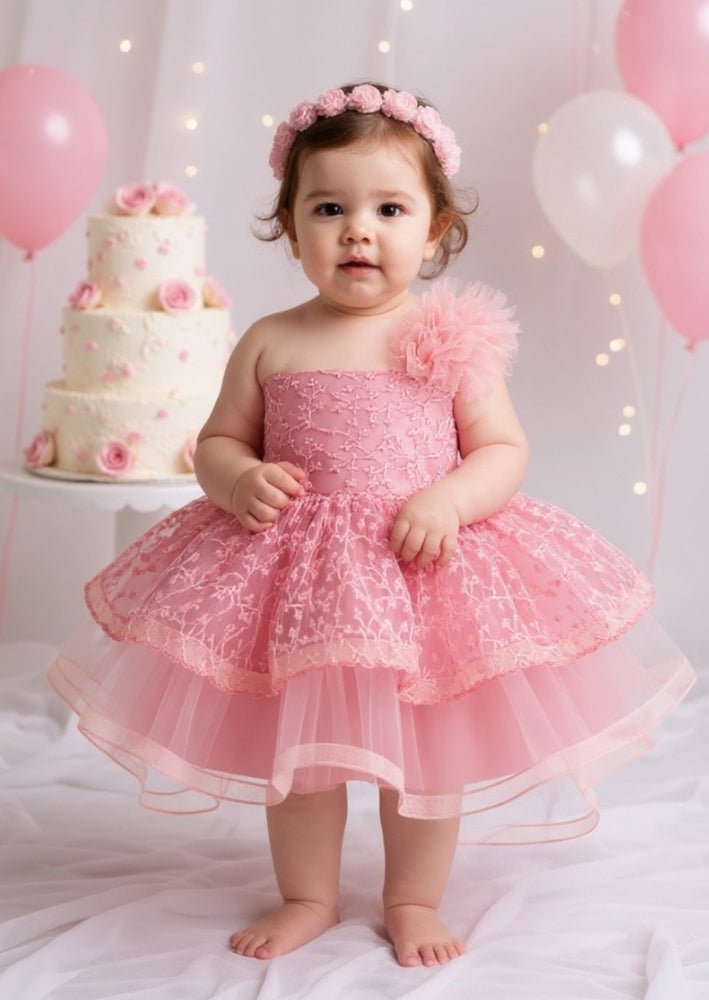 rose birthday dress Primrose Blossom Pink The belt lends the Occasion_Work Donne Floral Lace Midi Size:EU46