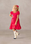 Puff Sleeve Twirl Dress Hot Pink - 