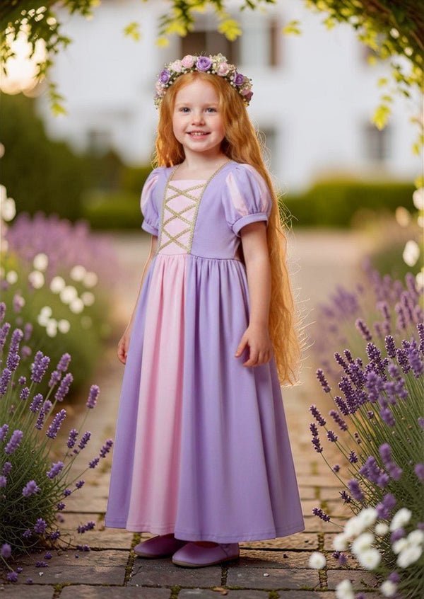Rapunzel Inspired Princess Costume Dress in Lavender - 