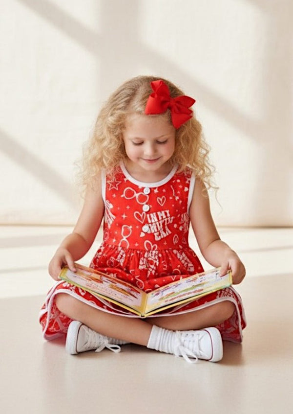 Red Pop Era Twirl Dress - 