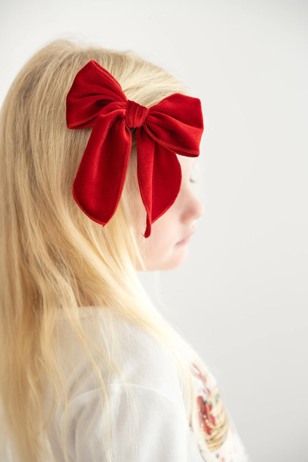 Red Velvet Christmas Fable Bow - 