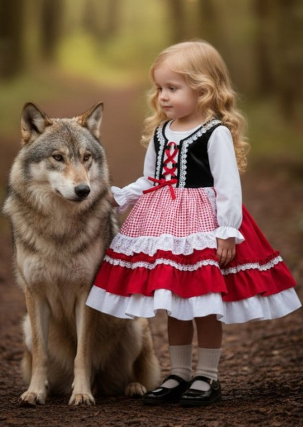 Little Red Riding Hood Dress  Knee Length