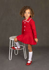 GIRLS - Charla Girls Red Sweater Dress - Hannah Rose Vintage Boutique