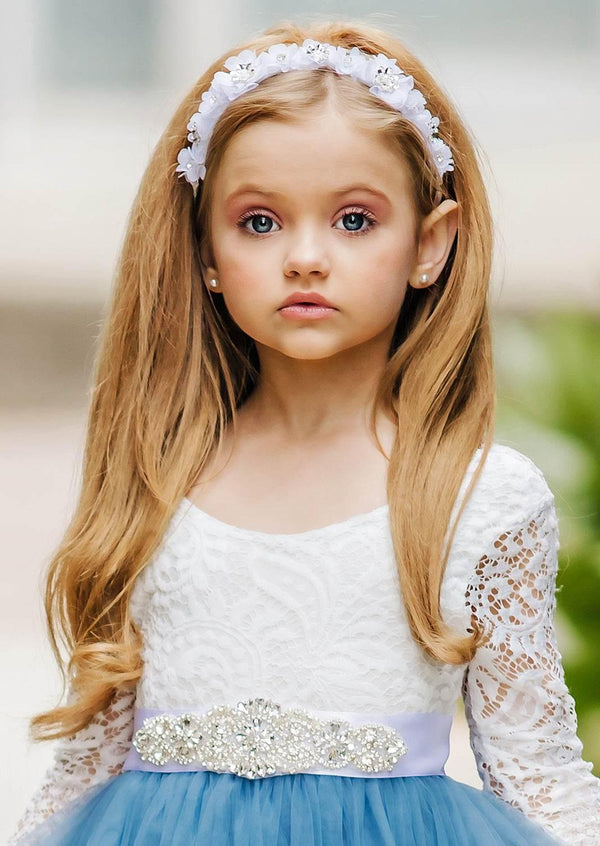 Rhinestone Bridal Belt (Include Sash Color in Notes at Checkout) - 