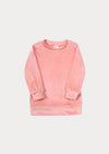 Rose Pink Long Sleeve Velour Crewneck & Pants - 