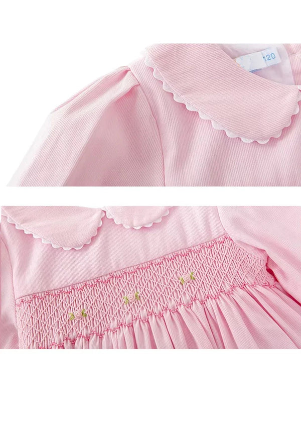 Rose Smocked Baby Dress - 