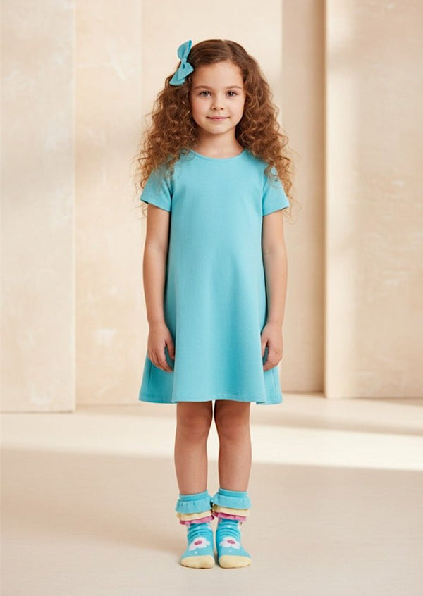 Ruffle Blossom Socks in Bright Blue - 