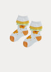 Ruffle Blossom Socks in Gold - 