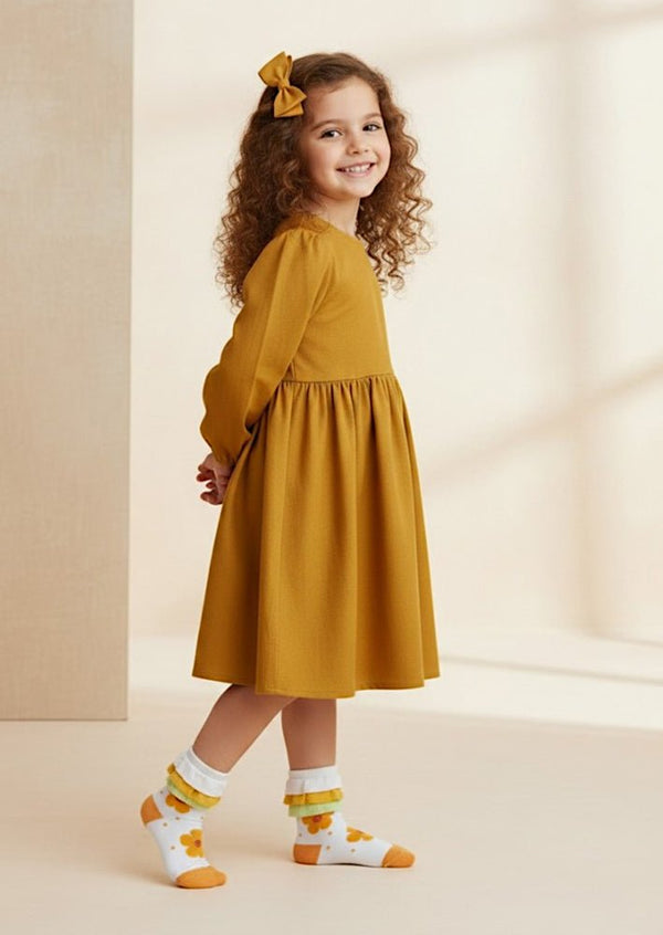 Ruffle Blossom Socks in Gold - 