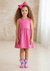 Ruffle Blossom Socks in Pink - 