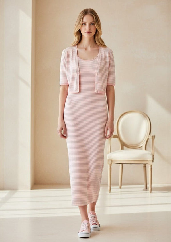 Sara Cardigan Dress Set - 