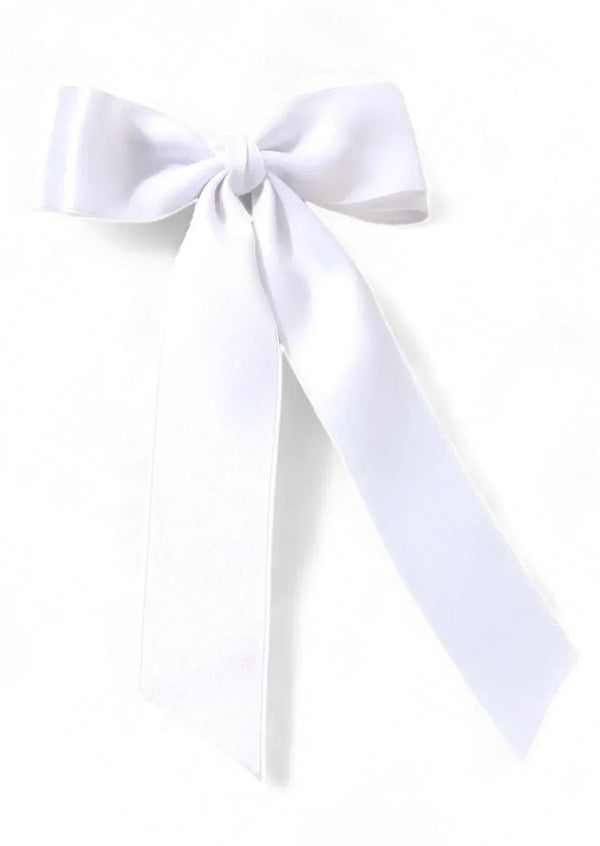 Satin Ribbon Bows || Red White - 