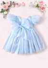 Mirabelle Puff Sleeve Party Dress in Powder Blue Dress