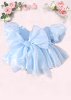 Mirabelle Puff Sleeve Baby Romper Powder Blue
