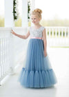 Dusty blue flower girl dresses for Jr Bridesmaids