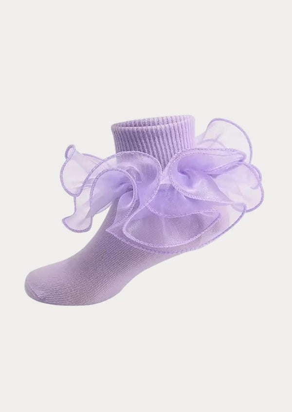 Sheer Ruffle Ankle Socks (6 Colors) - 