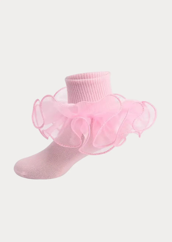 Sheer Ruffle Ankle Socks (6 Colors) - 