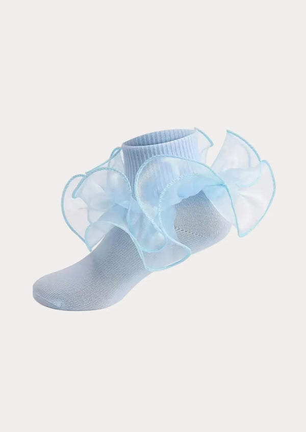 Sheer Ruffle Ankle Socks (6 Colors) - 