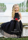 Sia Black or White Lace Maxi Dress for Weddings - 