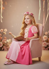 Sleeping Beauty, Aurora Inspired Princess Costume Dress in Pink - 