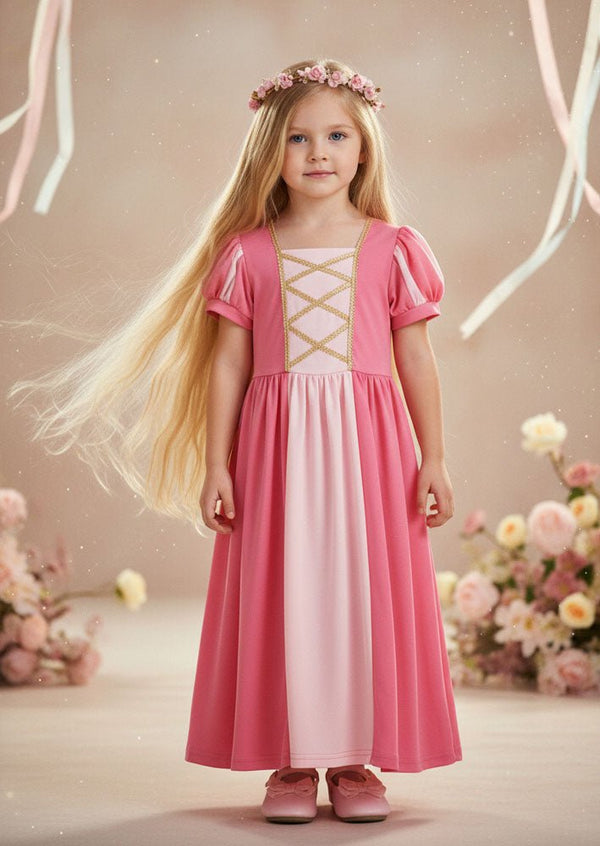 Sleeping Beauty, Aurora Inspired Princess Costume Dress in Pink - 