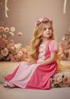 Sleeping Beauty, Aurora Inspired Princess Costume Dress in Pink - 