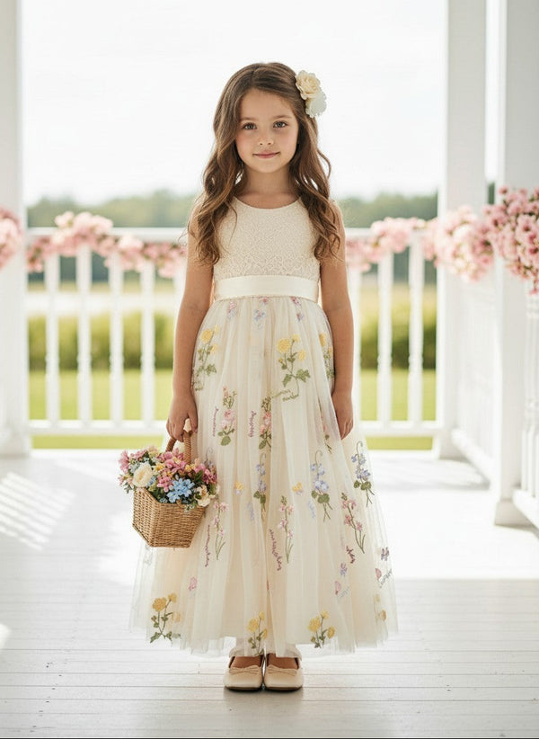 Champagne & Ivory Flower Girl Dresses for Weddings Champagne & Ivory Flower Girl Dresses for Weddings