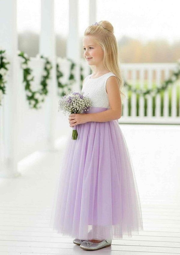 lavender flower girl dress