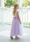 lavender tulle and lace flower girl dresses