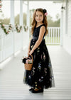 toddler girl black floral flower girl dresses