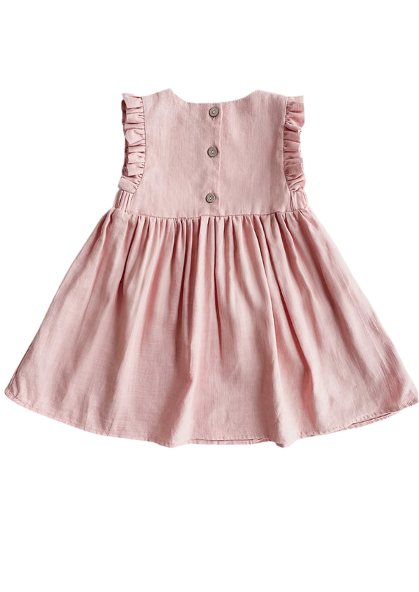 toddler pink linen dress