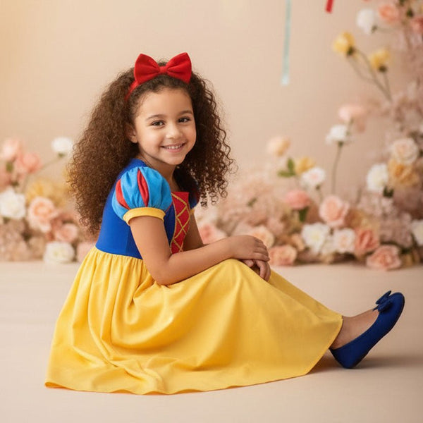 Toddler Girl Snow White Inspired Princess Co-Play Dress
