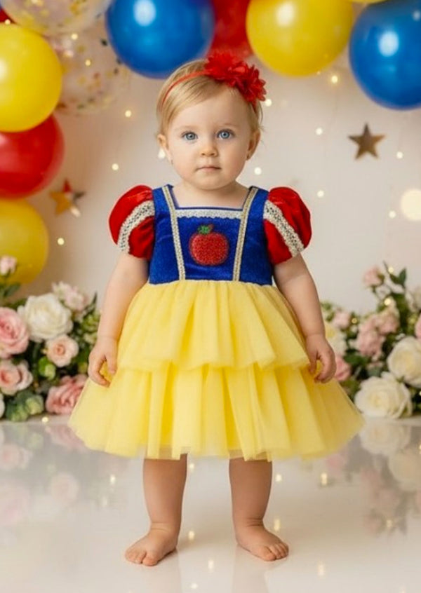 Enchanted Apple Snow White Princess 1st Birthday Dress  Girls Fairytale Costume