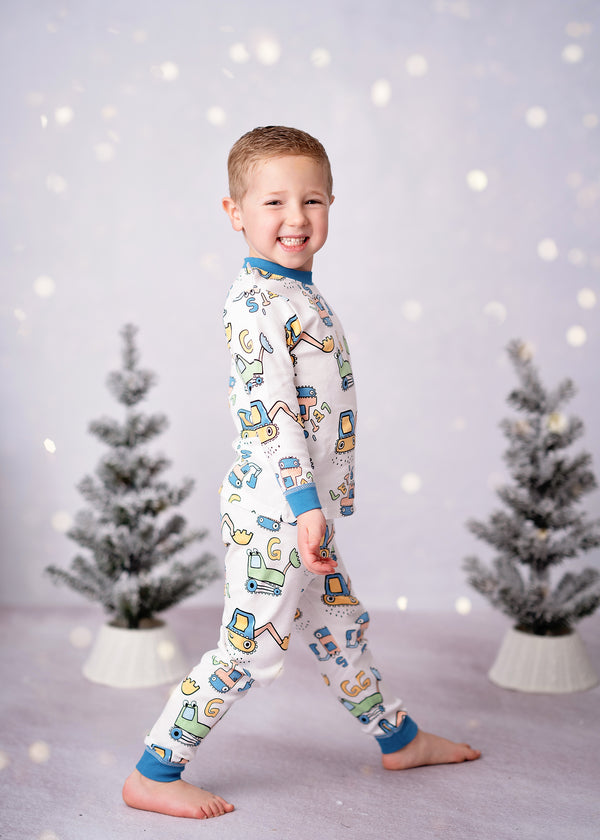 Whacky Tractor Boys 2 Pc Pajamas
