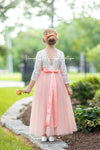 Dusty Pink Tulle Flower Girl Dress