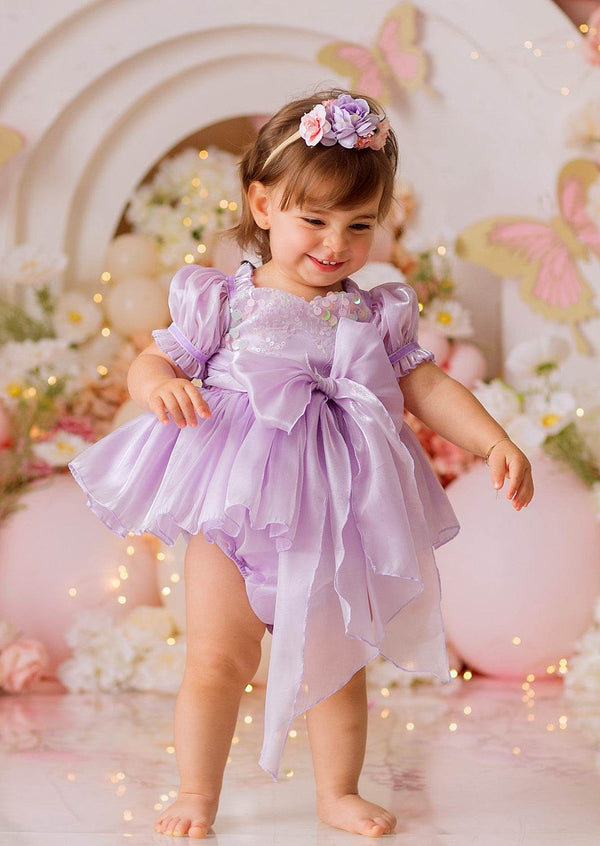 Sugar Plum Romper Lavender Sequin - 