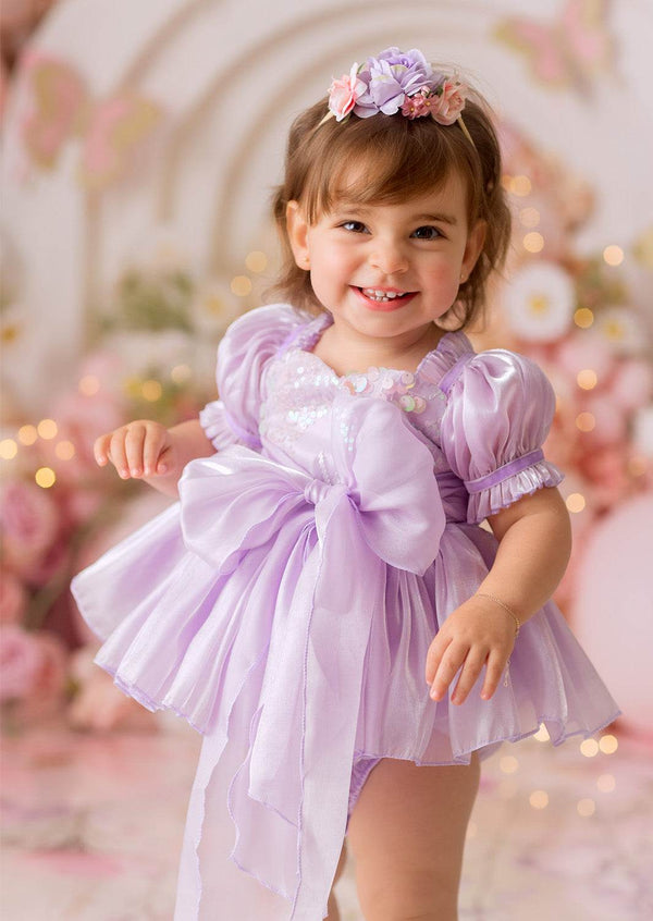Sugar Plum Romper Lavender Sequin - 