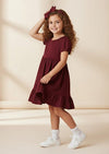 The Classic Twirl Dress in Burgundy - 