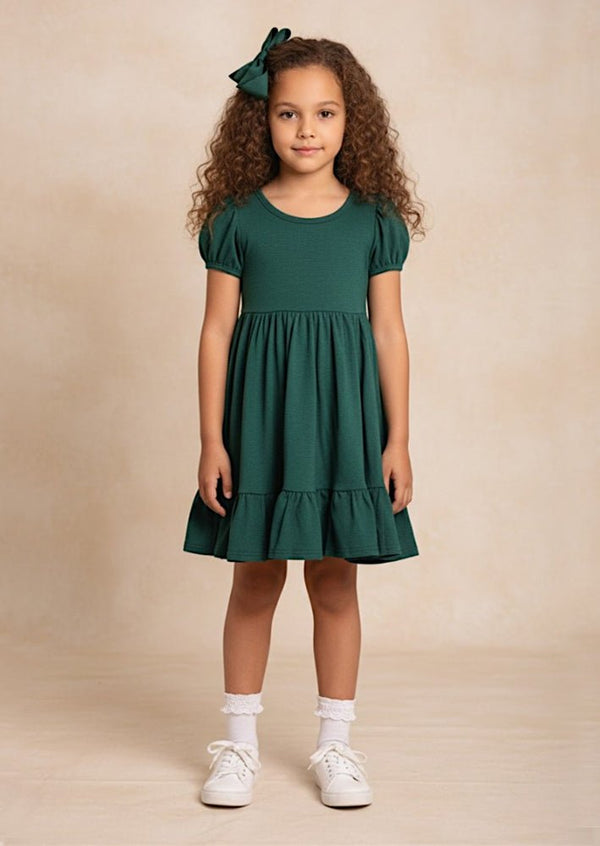 The Classic Twirl Dress in Deep Green - 