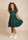 The Classic Twirl Dress in Deep Green - 