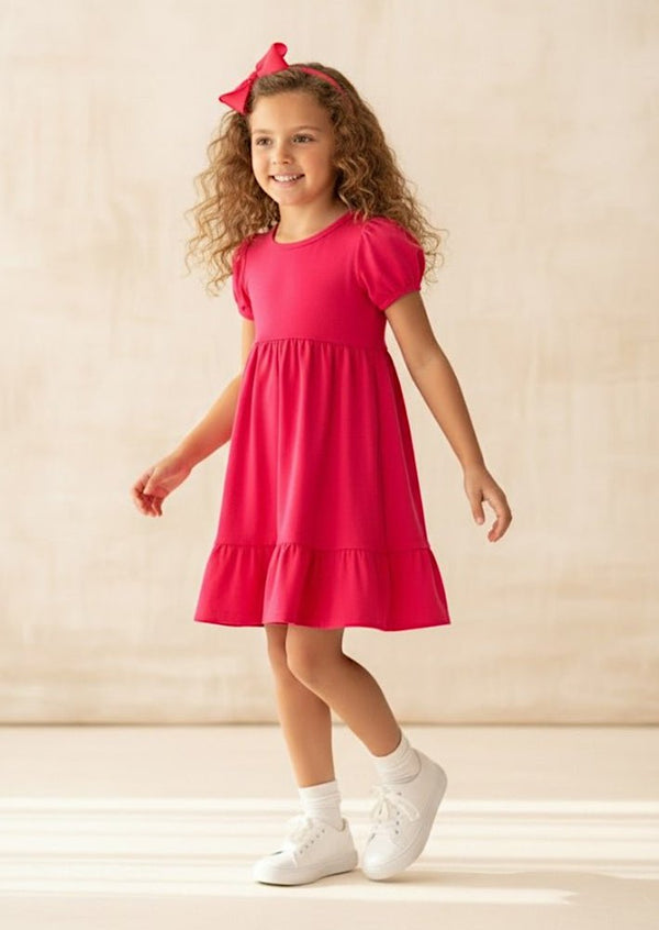 The Classic Twirl Dress in Hot Pink - 