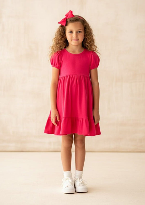 The Classic Twirl Dress in Hot Pink - 