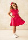 The Classic Twirl Dress in Hot Pink - 