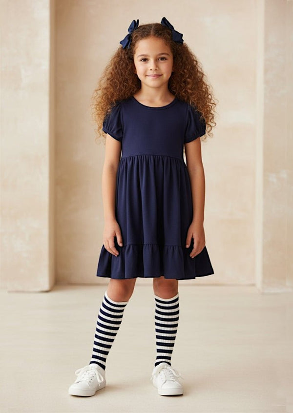 The Classic Twirl Dress in Navy - 