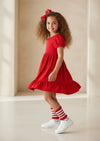 The Everyday Classic Twirl Dress in Red - 