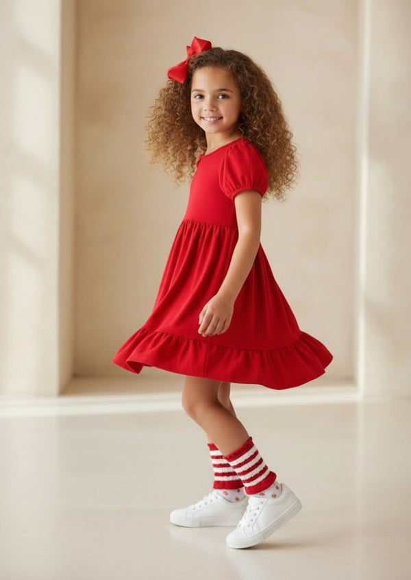 The Everyday Classic Twirl Dress in Red - 