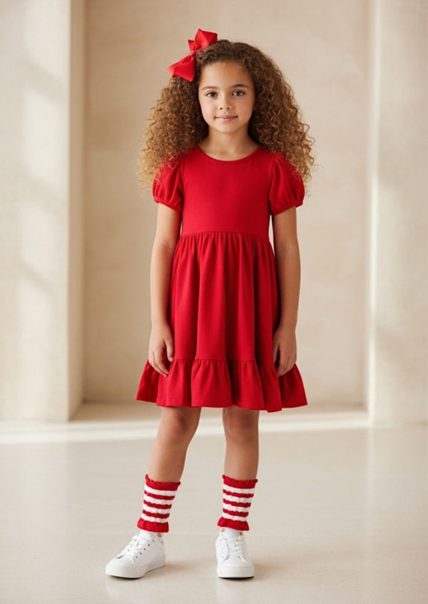 The Everyday Classic Twirl Dress in Red - 